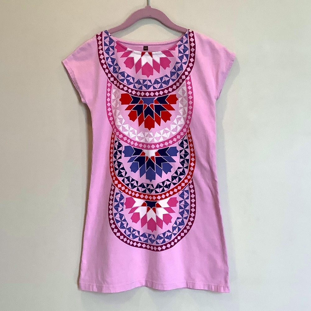 Tea Collection Girls pink tunic dress